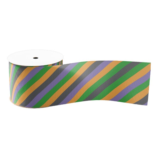 Lazo De Tela Gruesa Secondary Whimsy Striped Ribbon (Carrete)