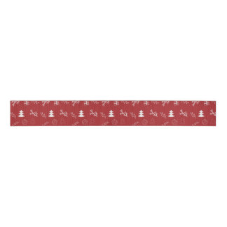Lazo De Tela Gruesa Small Scale Red & White Christmas Ribbon