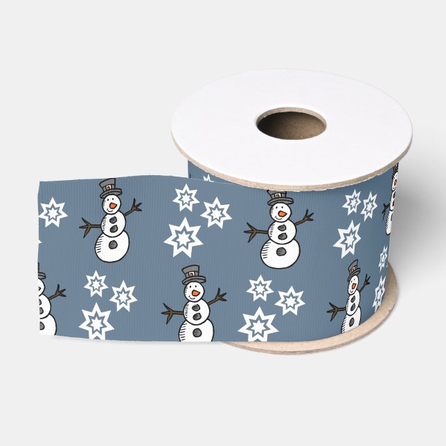 Lazo De Tela Gruesa Snowman (Carrete)