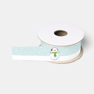 Lazo De Tela Gruesa Snowman Holiday Cheer