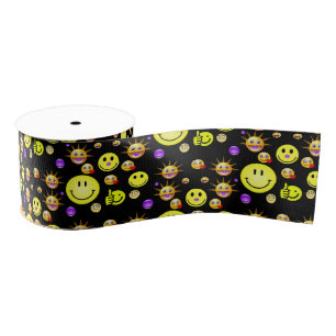 Lazo De Tela Gruesa sonrisas decorativas de cinta