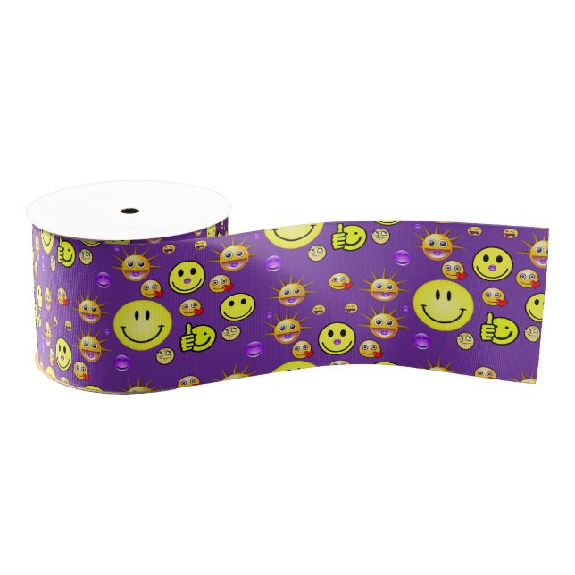 Lazo De Tela Gruesa sonrisas decorativas de cinta (Carrete)