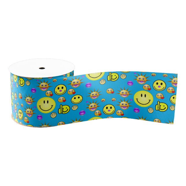 Lazo De Tela Gruesa sonrisas decorativas de cinta (Carrete)