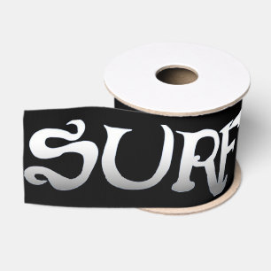 Lazo De Tela Gruesa Spool de cinta negra surfista