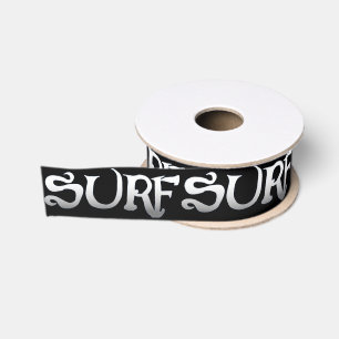 Lazo De Tela Gruesa Spool de cinta negra surfista