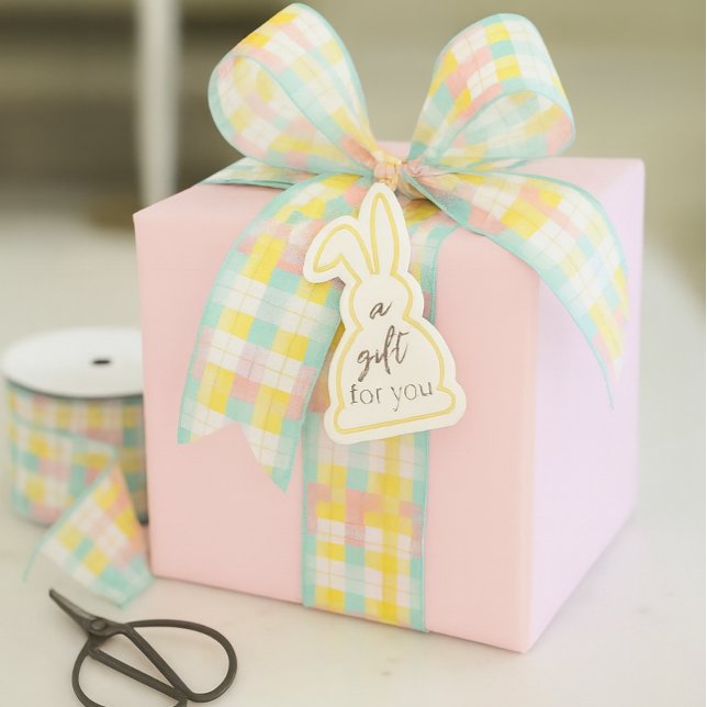 Lazo De Tela Gruesa Spring Plaid Pastel Pink Blue Yellow (Spring pastel plaid ribbon is perfect for a variety of occasion.)