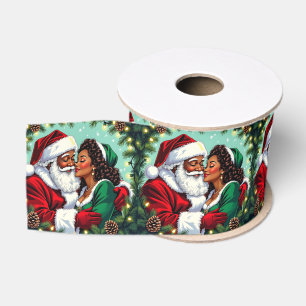 Lazo De Tela Gruesa Sr y Sra Claus Dulce Navidad 