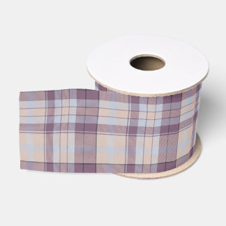 Lazo De Tela Gruesa Tartán morado