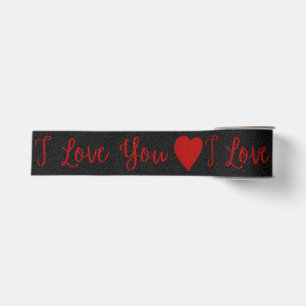 Lazo De Tela Gruesa Te Amo Rojo Brillante San Valentín