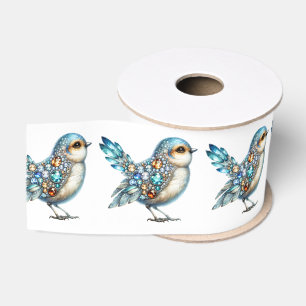 Lazo De Tela Gruesa Tema Bling Birds