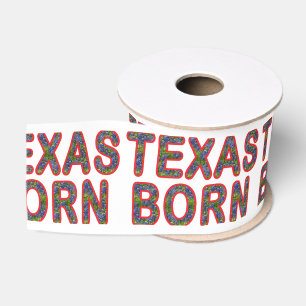 Lazo De Tela Gruesa Texas Born Bluebonnet