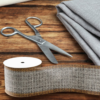 Lazo De Tela Gruesa Textura de Burlap Realista Moda simple Taupe Rústi