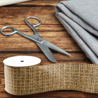Lazo De Tela Gruesa Textura de Burlap Realista Simple Rústica Marrón c