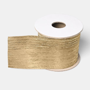 Lazo De Tela Gruesa Textura metálica dorada rústica brillo elegante