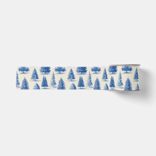 Lazo De Tela Gruesa toile de Navidad azul