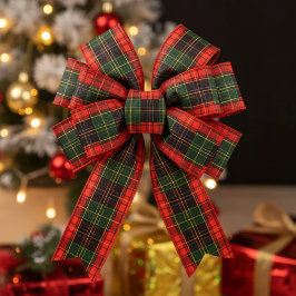 Lazo De Tela Gruesa Traditional Holiday Plaid