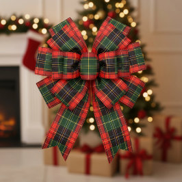 Lazo De Tela Gruesa Traditional Holiday Plaid