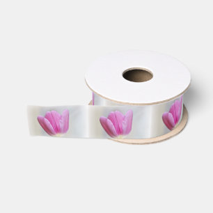 Lazo De Tela Gruesa Tulipán rosado