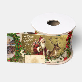 Lazo De Tela Gruesa Una Feliz Época de Navidad