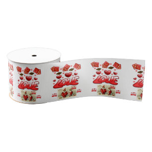 Lazo De Tela Gruesa valentines love ribbon
