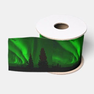 Lazo De Tela Gruesa verde aurora boreal