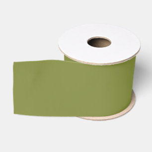 Lazo De Tela Gruesa Verde Oliva Sólido Elegante Coloreado