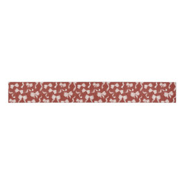 Lazo De Tela Gruesa Vintage Ribbon & Bows Watercolor Linen (Cream Red)