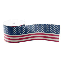 Lazo De Tela Gruesa Vintage Style Patriotic American Flag