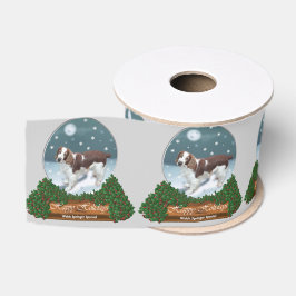 Lazo De Tela Gruesa Welsh Springer Spaniel Navidad