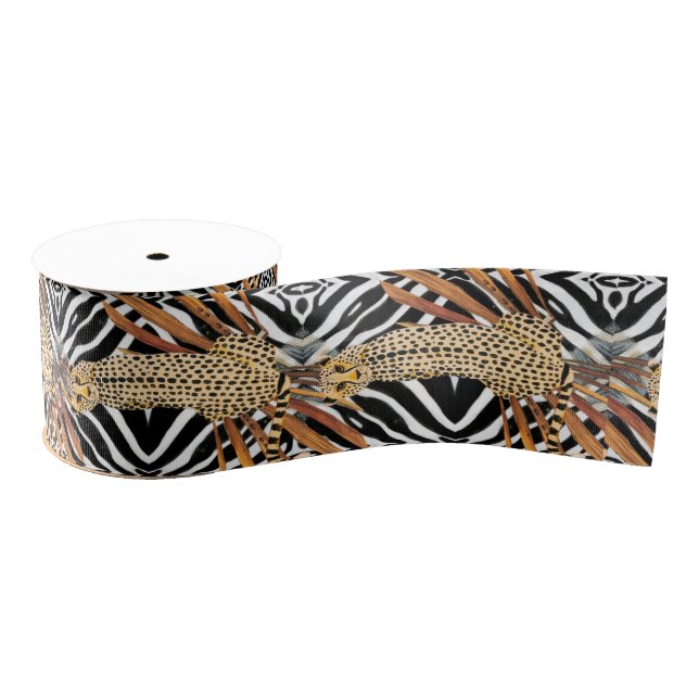 Lazo De Tela Gruesa Wild Cheetah Wrapping Paper (Carrete)