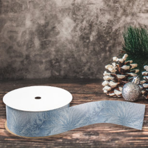Lazo De Tela Gruesa Winter Wonderland Patrón de heladas azules