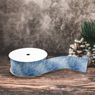 Lazo De Tela Gruesa Winter Wonderland Patrón de heladas azules