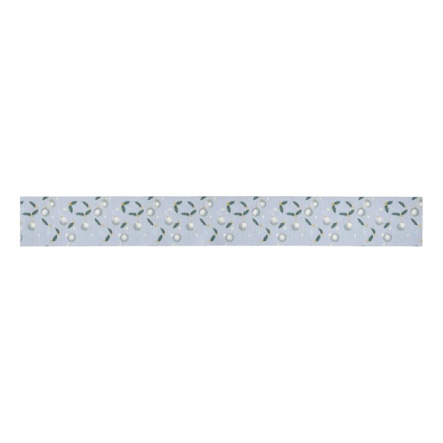 Lazo De Tela Gruesa Winter Wreath Gift Wrap (Anverso)