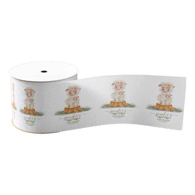 Lazo De Tela Gruesa Woodland baby shower packages Sheep (Carrete)