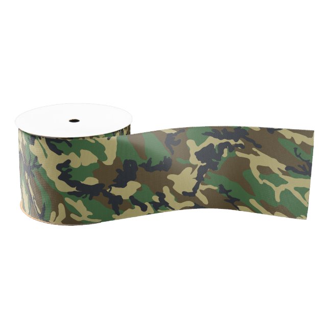Lazo De Tela Gruesa Woodland Camo (Carrete)