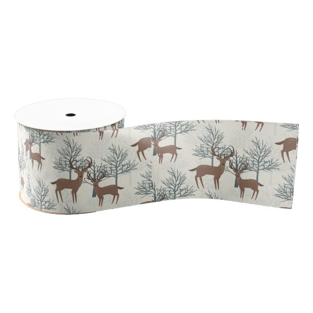 Lazo De Tela Gruesa Woodland Deer (Carrete)