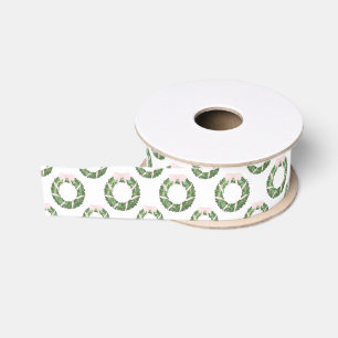 Lazo De Tela Gruesa Wreath de Navidades de Bow Sash rosado