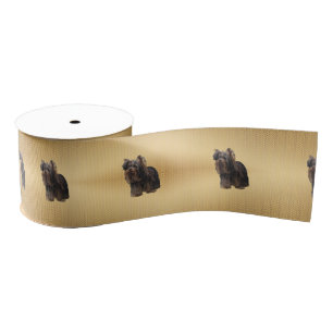 Lazo De Tela Gruesa Yorkshire Terrier Wreath