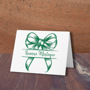 Lazo decorativo verde elegante botella Chic nombre