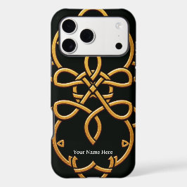Lazo Eterno: Funda con Nudo Celta Dorado en 24K