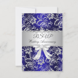 Lazo floral azul RSVP 25 aniversario de bodas