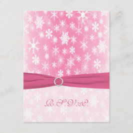 LAZO IMPRESO Rosa, Tarjeta de respuesta de copos d