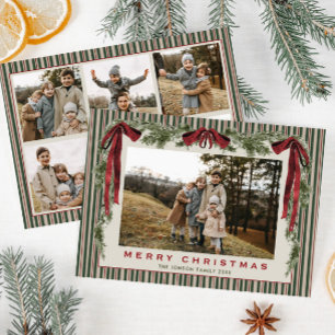 Lazo Rojo Boho de Navidad de Terciopelo Funky 6 Fo