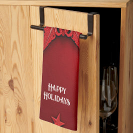 Lazo Rojo Navidades de vacaciones florales toallas