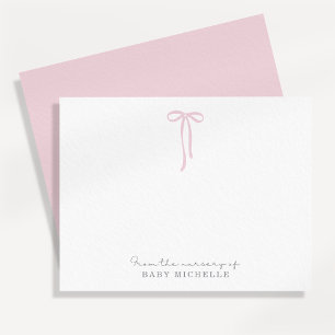 Lazo ROSA Claro de la guardería de, tarjeta de agr