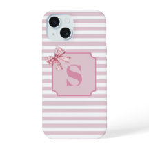 Lazo Rosa Coquette Inicial Personalizado