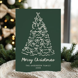 Lazos caprichosos del árbol de Navidad verde pino
