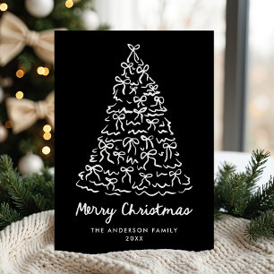 Lazos caprichosos para árbol de Navidad negro sin 