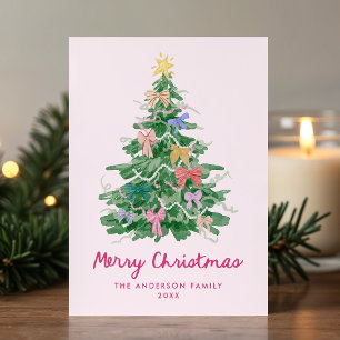 Lazos caprichosos para árbol de Navidad rosa sin f
