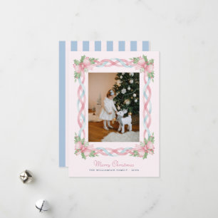 Lazos de Acuarela Preppy Navidad Foto